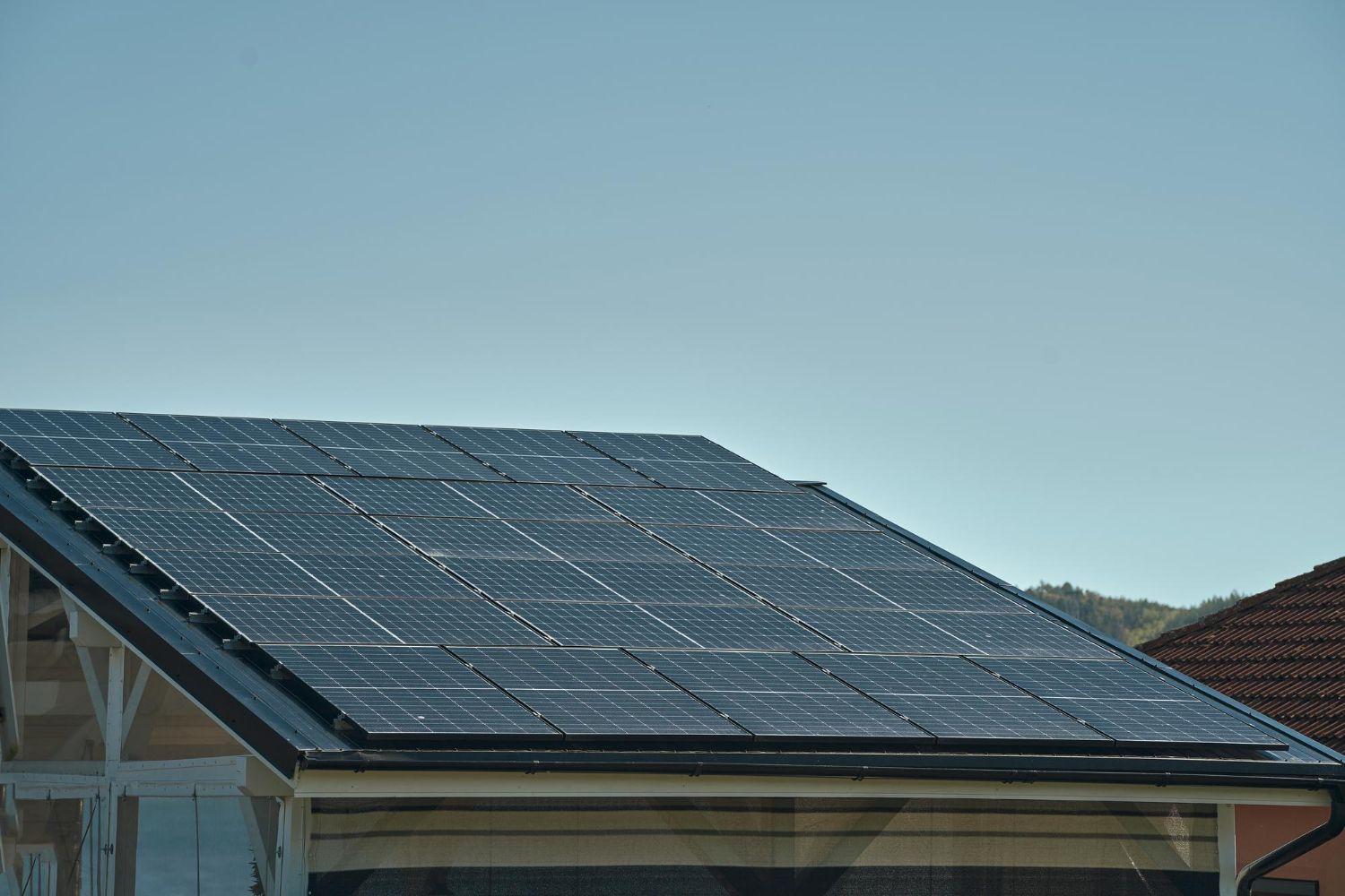 solar panels installed on a home rooftop